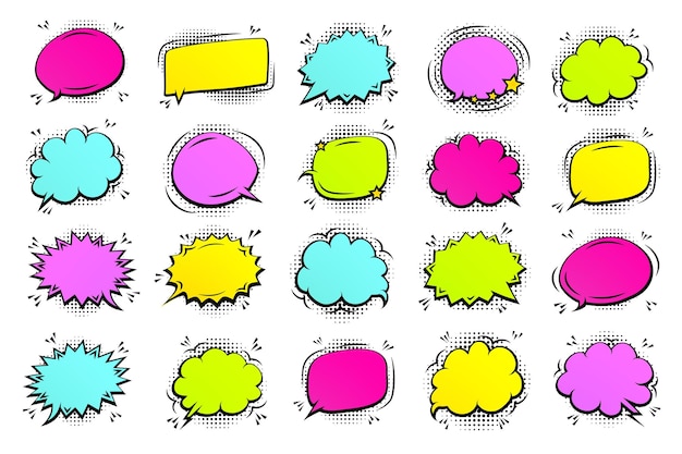 Vector een verzameling van verschillende spraakbubbelvormen