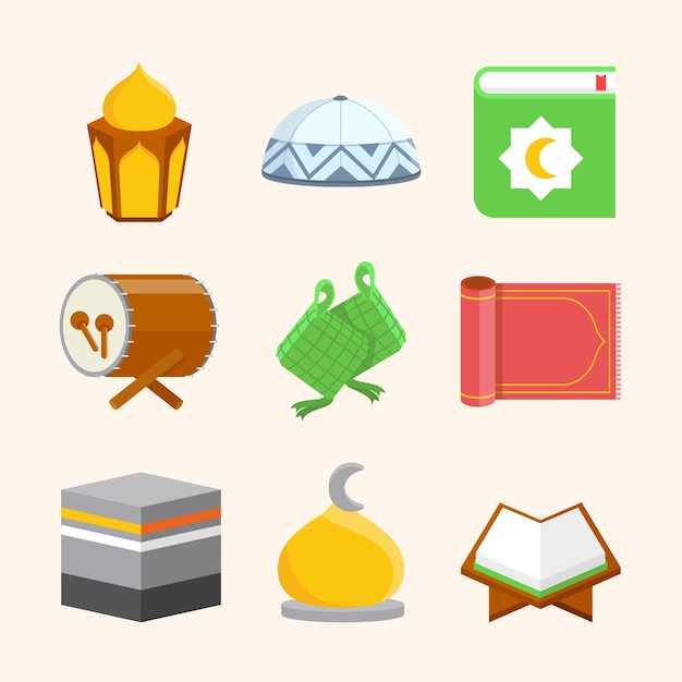 een verzameling verschillende items, waaronder een doos met een afbeelding van een lantaarn