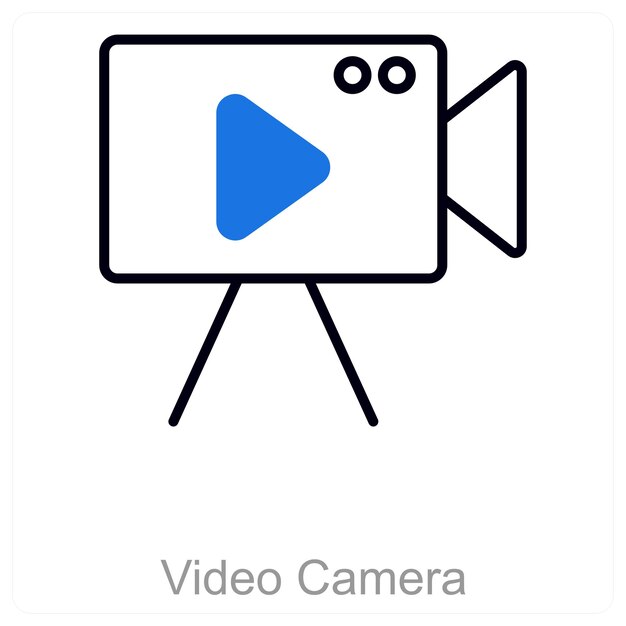 een videocamera met een videocamera aan de onderkant