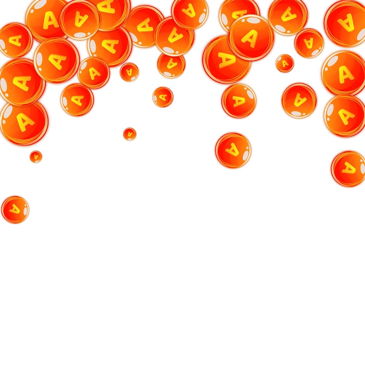 Vector een vitamine ronde capsules willekeurig verspreid