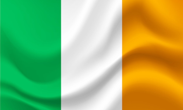 Een vlag van ierland met het woord groen erop.