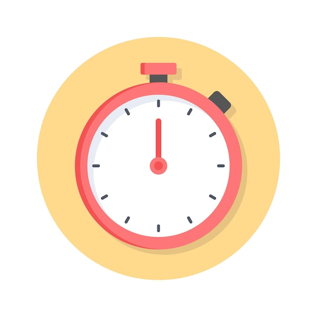 Een vlak ontwerp van stopwatch tijd teller vector ontwerp