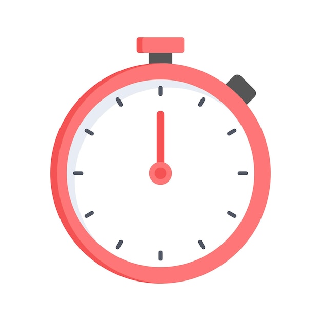 Een vlak ontwerp van stopwatch tijd teller vector ontwerp
