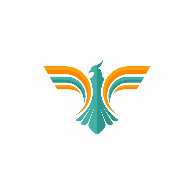 Een vogel met een phoenix-logo op een witte achtergrond