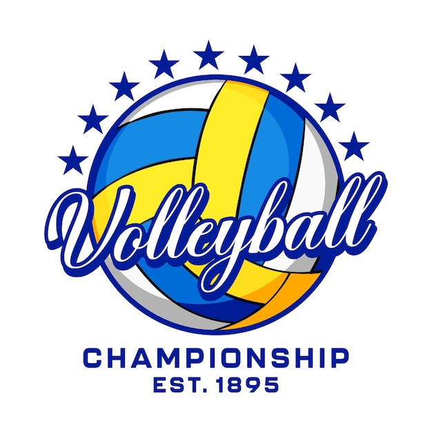 Vector een volleyballogo voor de volleybalclub