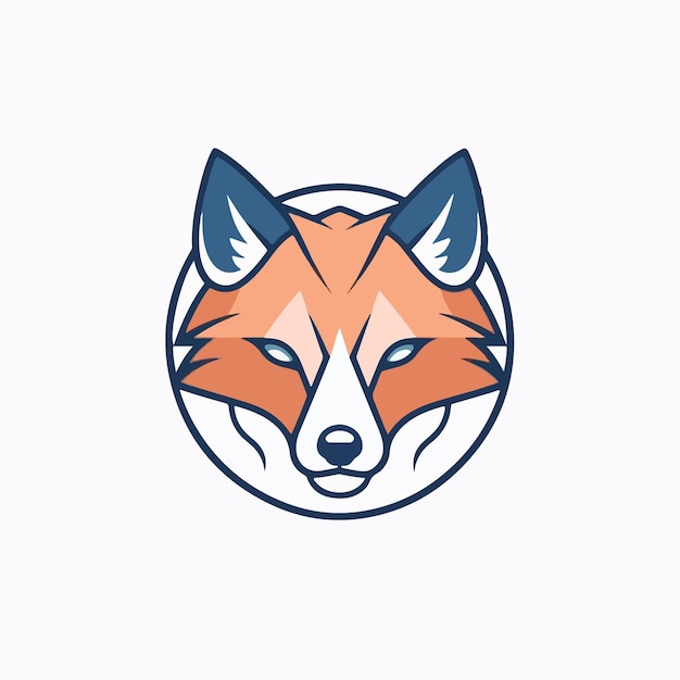 Vector een vos-logo met een witte achtergrond