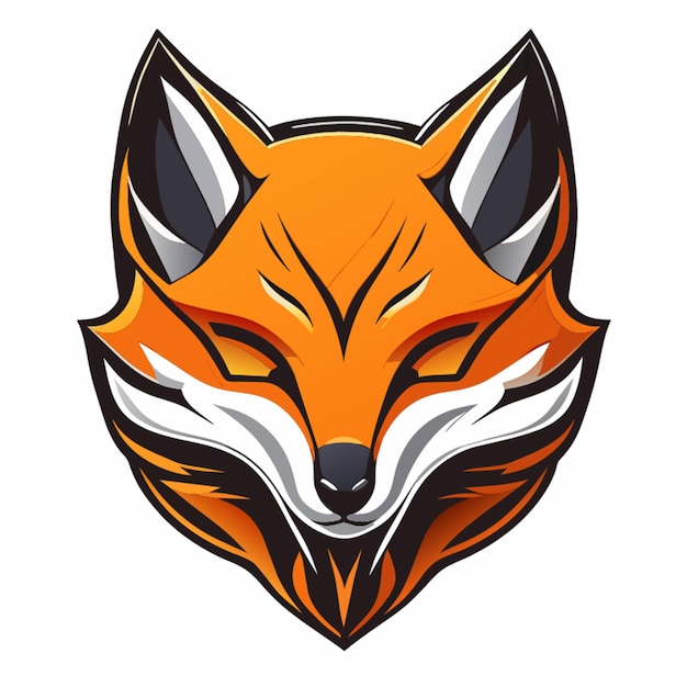 een vossenlogo op een witte achtergrond vossenkop foxs vossenhuid professioneel logo-ontwerp 2d logo met effen vorm