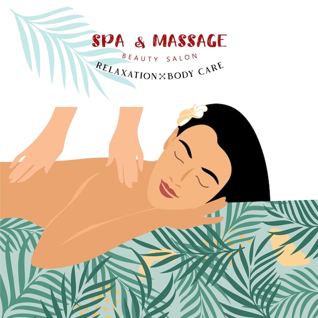 Een vrouw in een massage schoonheidssalon.