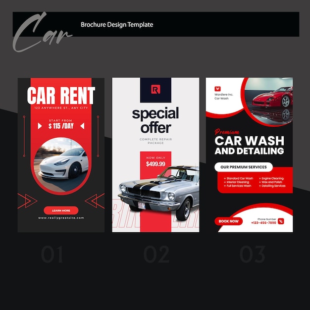 een websitepagina met een car wash bord erop