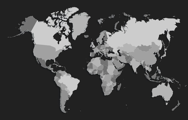 Een wereldkaart toont de bevolking van het land.