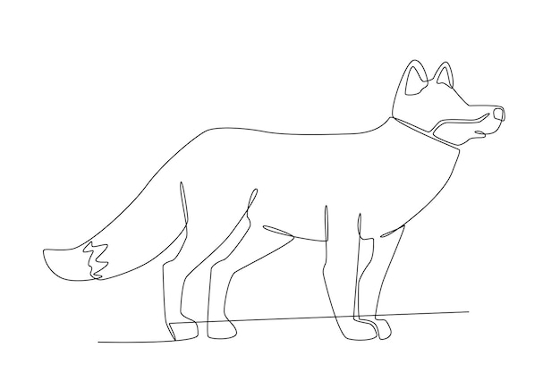 Een wezelillustratie voor World Wildlife Day One Line Art