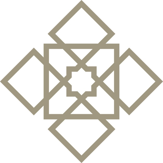 Vector een witte achtergrond met een patroon van een diamant en een ster.