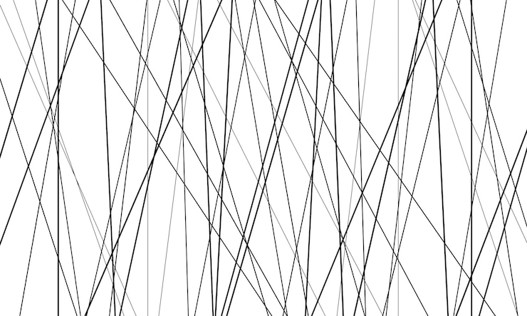 Vector een witte achtergrond met lijnen die door lijnen zijn getekend