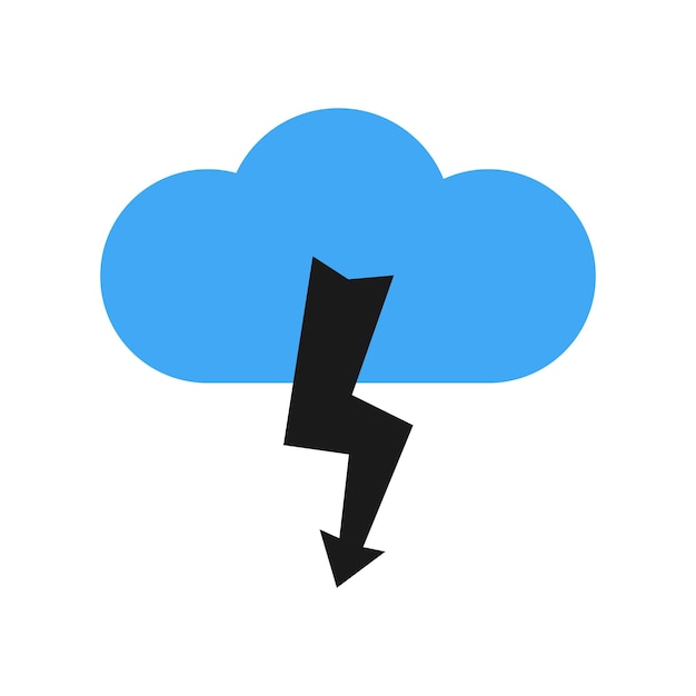 Een wolk met een onweersbui Vectorillustratie