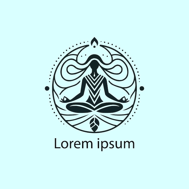 Vector een yoga-logo-ontwerp voor het merk