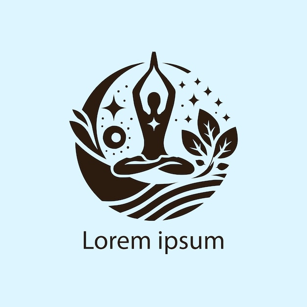 Vector een yoga logo ontwerp voor uw merk