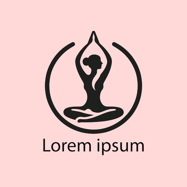 een yoga-logo-ontwerpviering