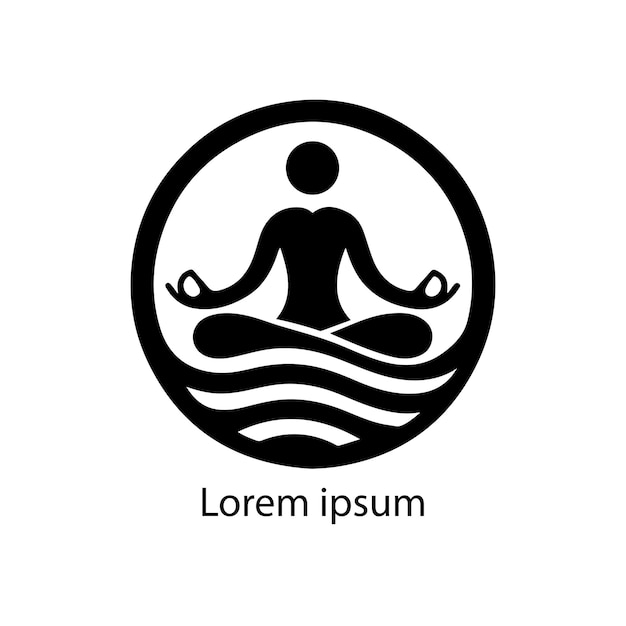 Vector een yoga-logoontwerp