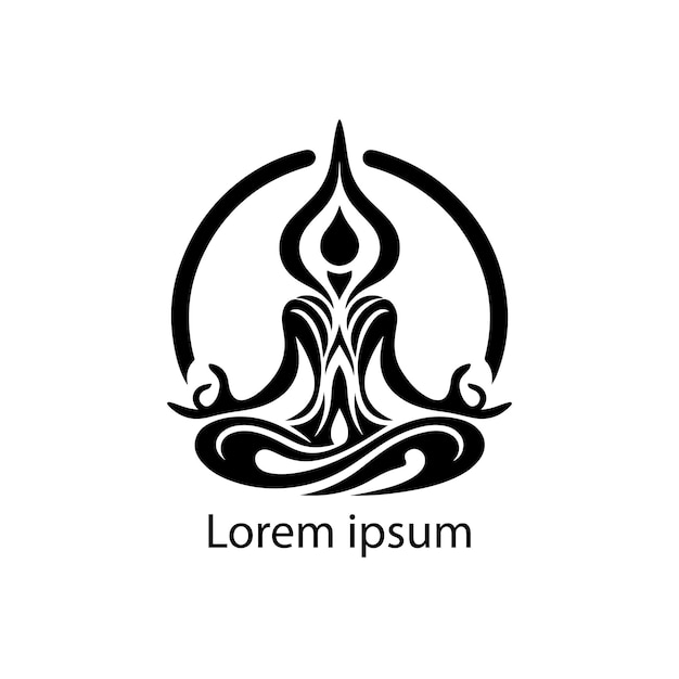 Vector een yoga-logoontwerp