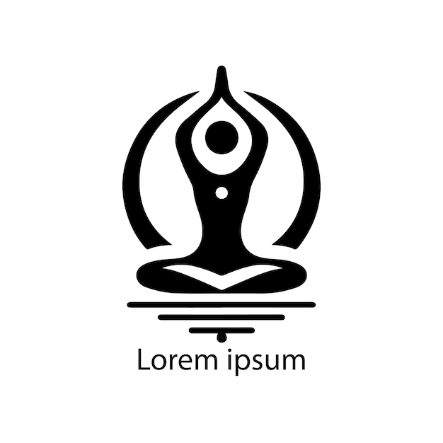 Vector een yoga-logoontwerp