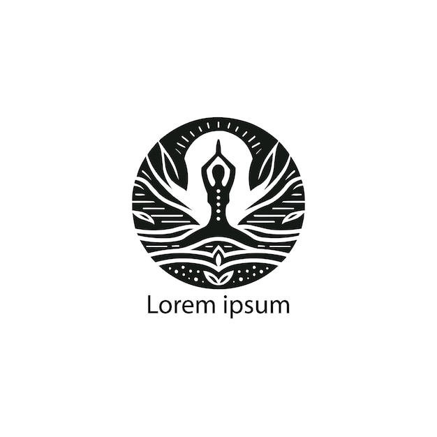 Vector een yoga-logoontwerp