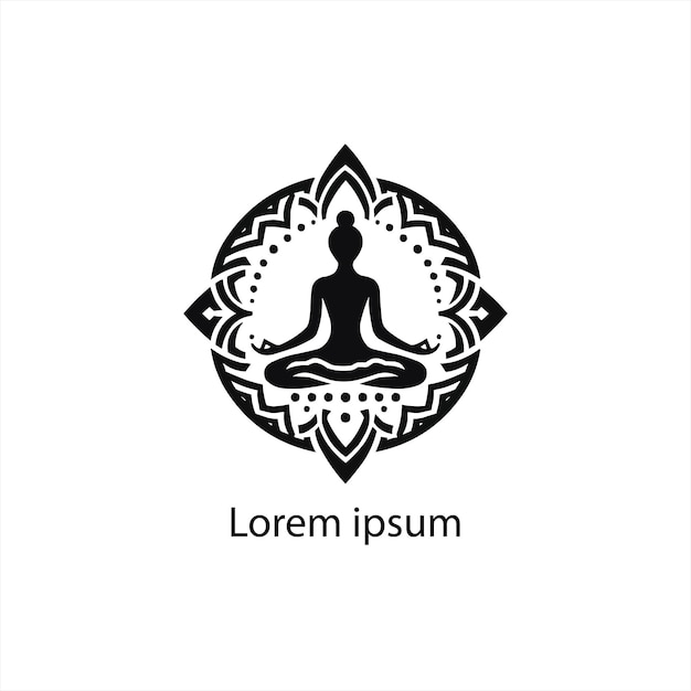 Vector een yoga-logoontwerp