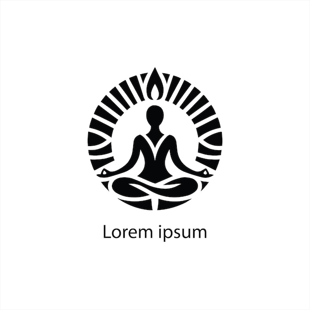 Vector een yoga-logoontwerp