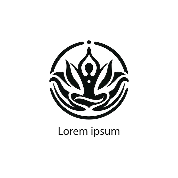 Vector een yoga-logoontwerp