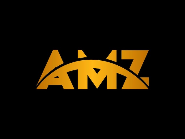 Een zwart-geel logo voor amz