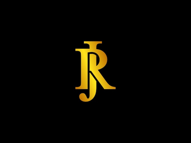 Vector een zwart met goud logo met de letter r erop