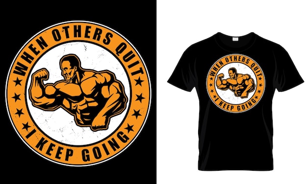 Een zwart met oranje t - shirt met de woorden 'fathers quit' op de voorkant.