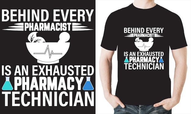 Een zwart shirt met de tekst 'achter elke apotheker'