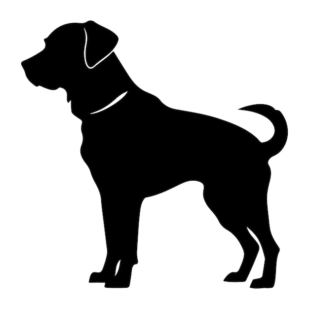 Vector een zwart silhouet van een hond clip art