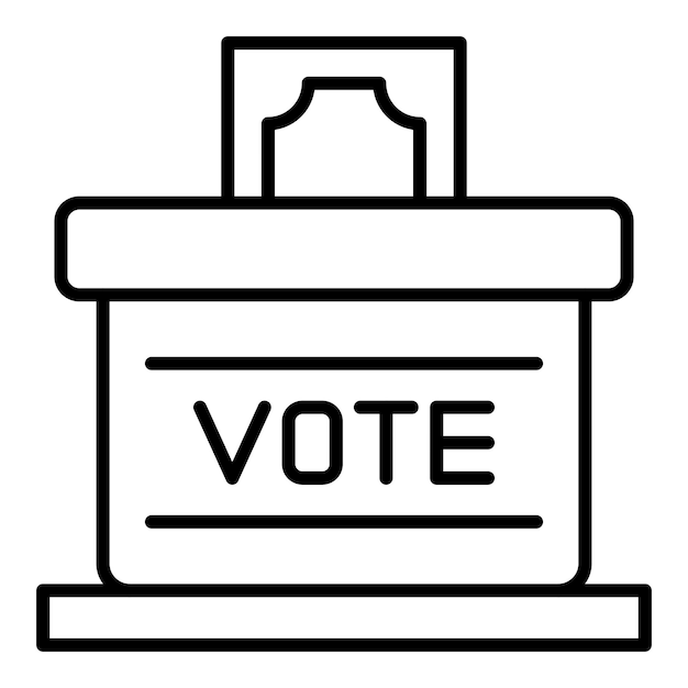 een zwart-wit beeld van een stembus