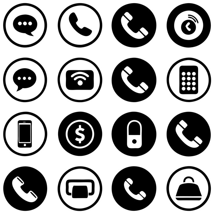 een zwart-wit beeld van een telefoon en telefoon