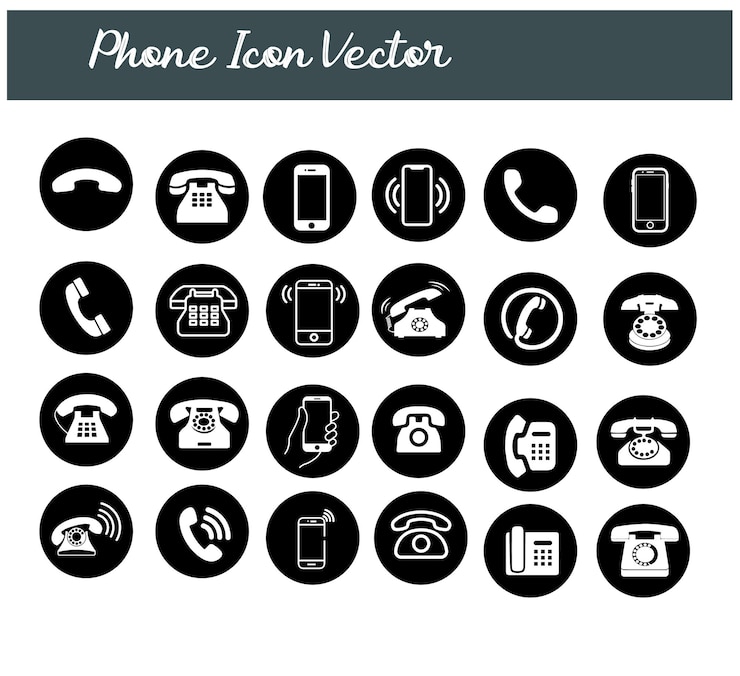 Vector een zwart-wit foto van een telefoon met de woorden telefoon erop
