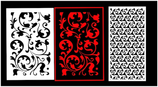 Een zwart-wit kaart met een rood patroon waarop 'zwart-wit' staat