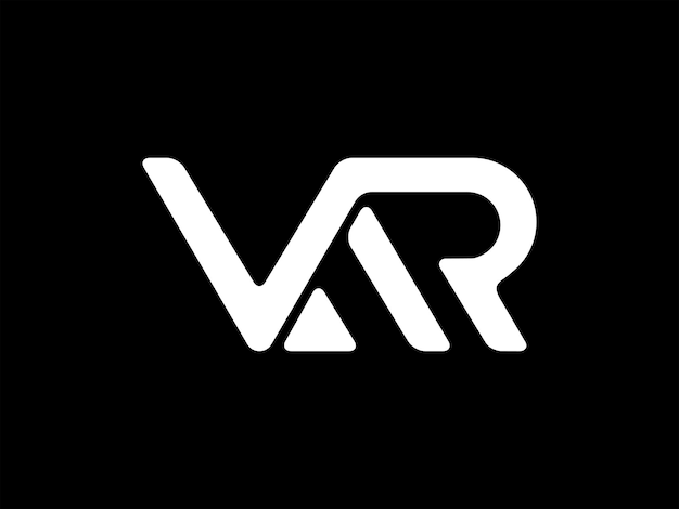 Een zwart-wit logo voor vr