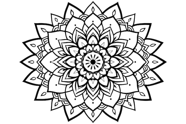 een zwart-wit ontwerp met een ontwerp dat quot mandalas quot zegt