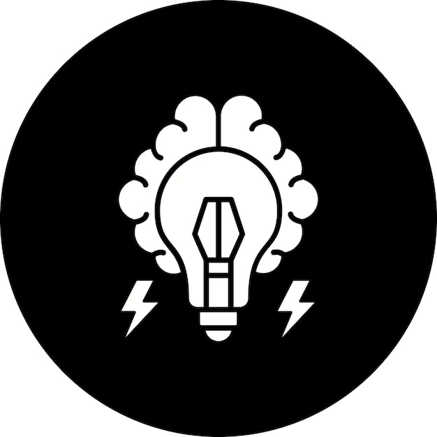 een zwart-wit teken dat zegt gloeilamp