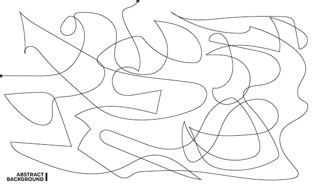 Vector een zwart-wit tekening van een doolhof met zwarte lijnen.