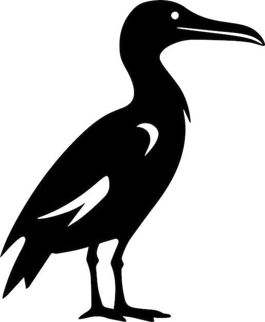 Een zwart-wit van een albatros Vector