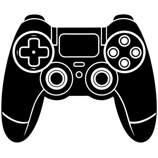 een zwart-wit videospelcontroller met een witte controller