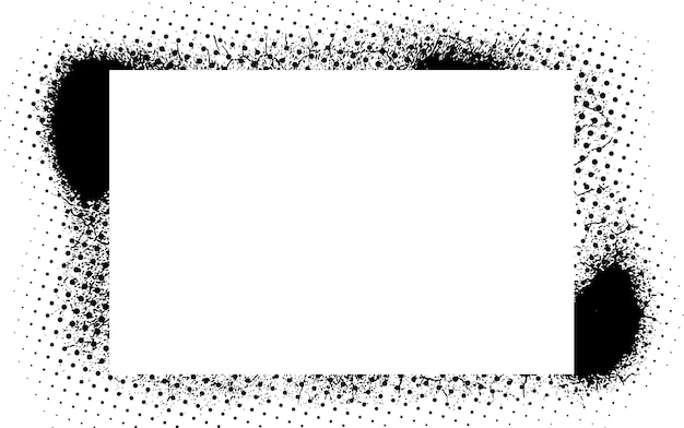 Vector een zwart-wit vierkant vintage frame met een zwart-wit puntpatroon zwart-wit fra.