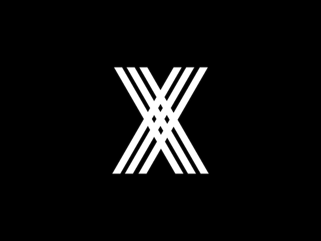 Een zwarte achtergrond met een wit x-logo erop