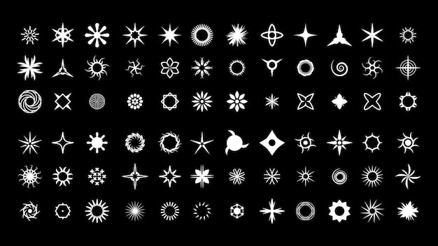 Een zwarte achtergrond met verschillende symbolen waaronder het woord licht.