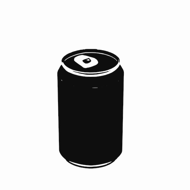 een zwarte blikje oog op een witte achtergrond