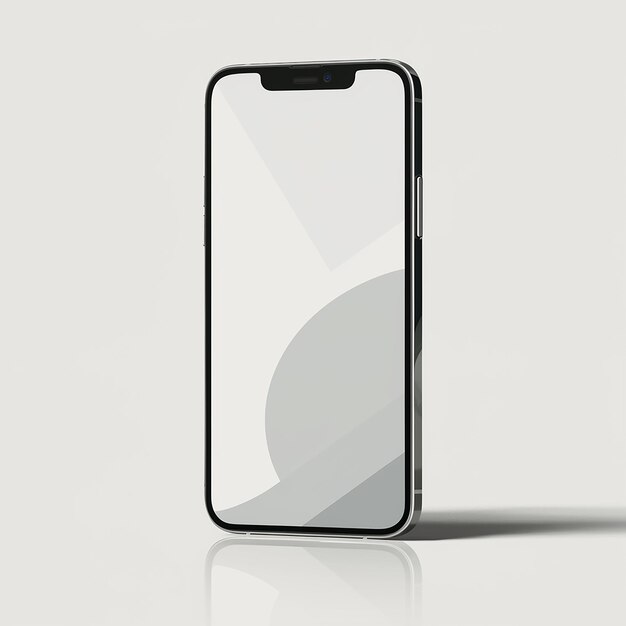 Een zwarte iphone met een wit scherm en een zwarte behuizing met de tekst 