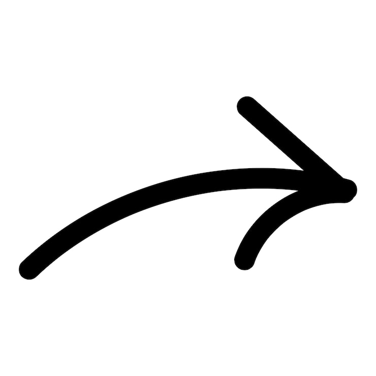 Vector een zwarte pijl is getekend in een spiraalvormige voorraadvector svg