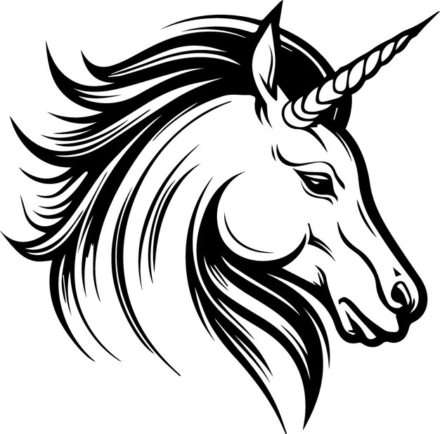 eenhoorn hoofd logo ontwerp